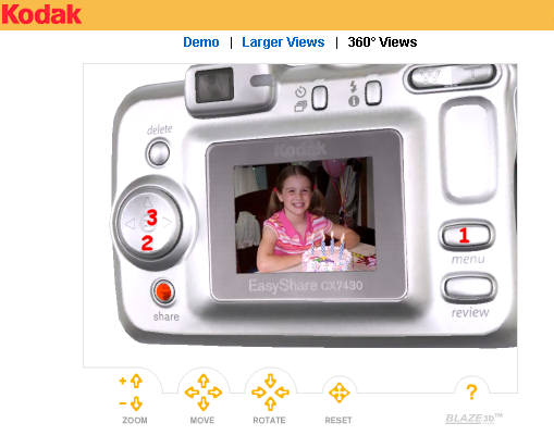 screenshot of Kodak CX7430