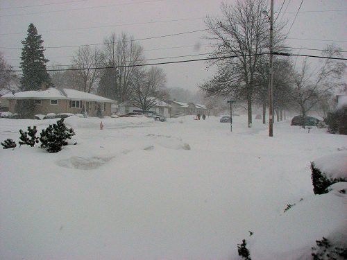 snowy street